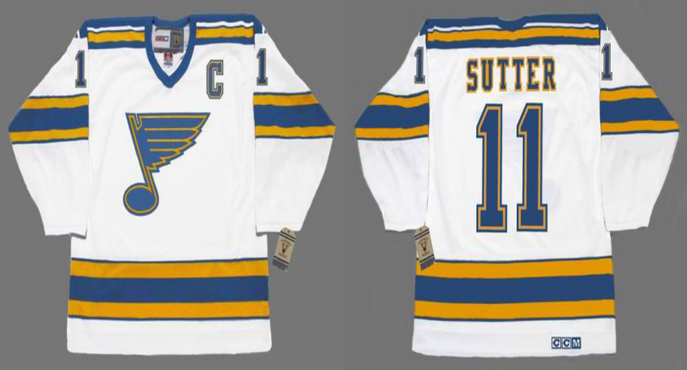 2019 Men St.Louis Blues #11 Sutter white CCM NHL jerseys